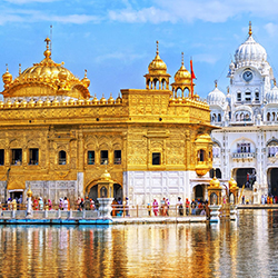 Foothills of Himalayas with Golden Temple